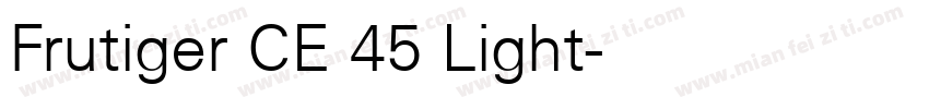 Frutiger CE 45 Light字体转换
